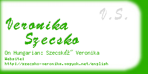 veronika szecsko business card